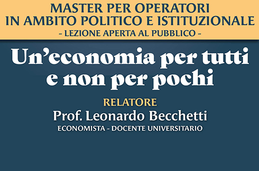 21 febbraio 2020 – Un’economia per tutti e non per pochi – Modica